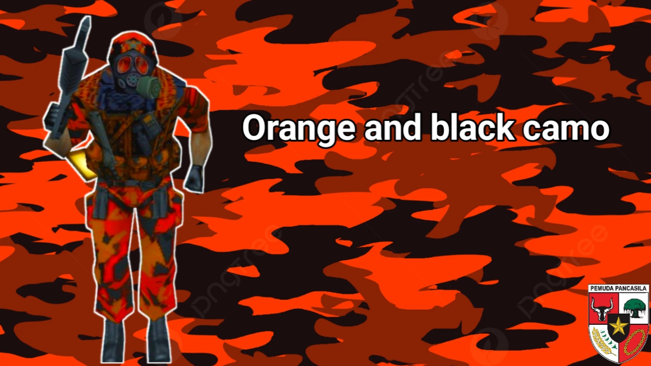 HECU Orange And Black Camo
