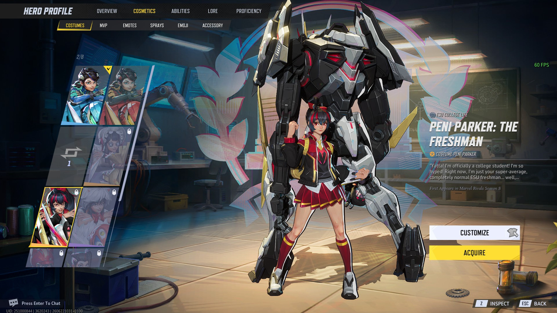Shadowed's Peni Parker The Freshman (ESU) Mod for Marvel Rivals | MR Mods