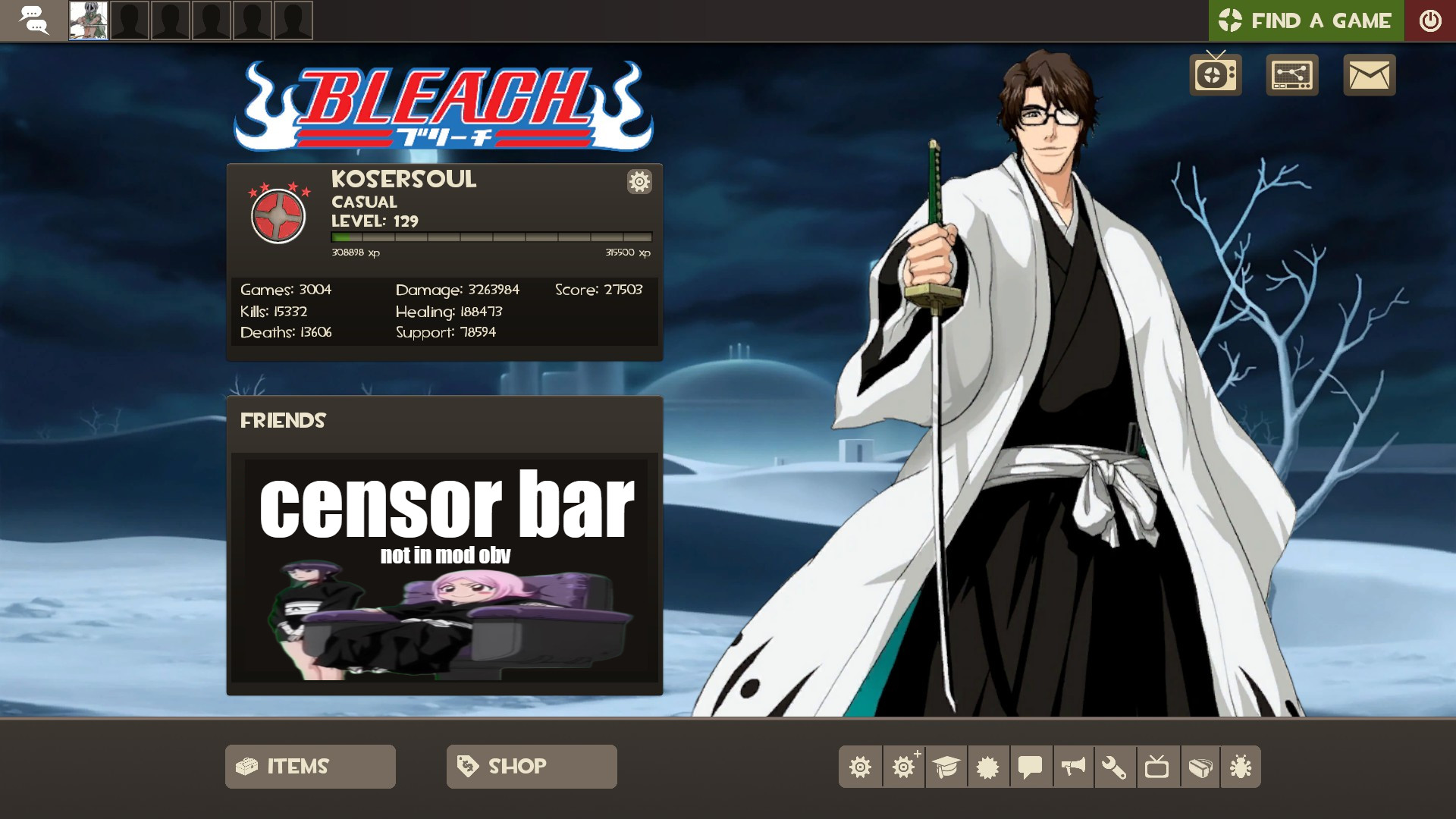 TF2 Bleach UI/Hud Skin