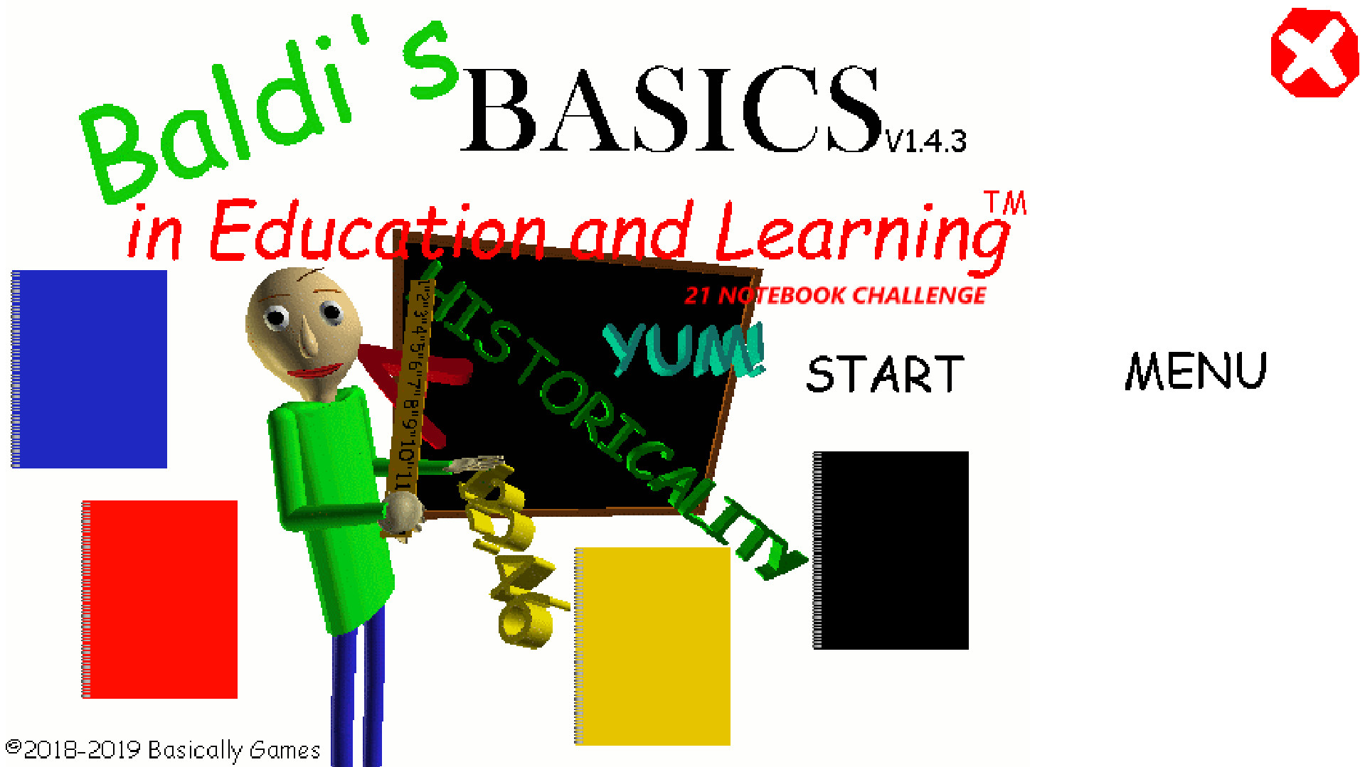 Baldi's Basics 21 NOTEBOOK CHALLENGE