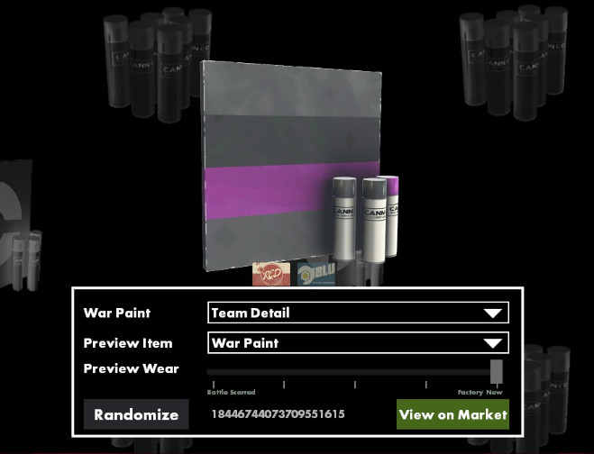 Magenta and Green Team Detail warpaint