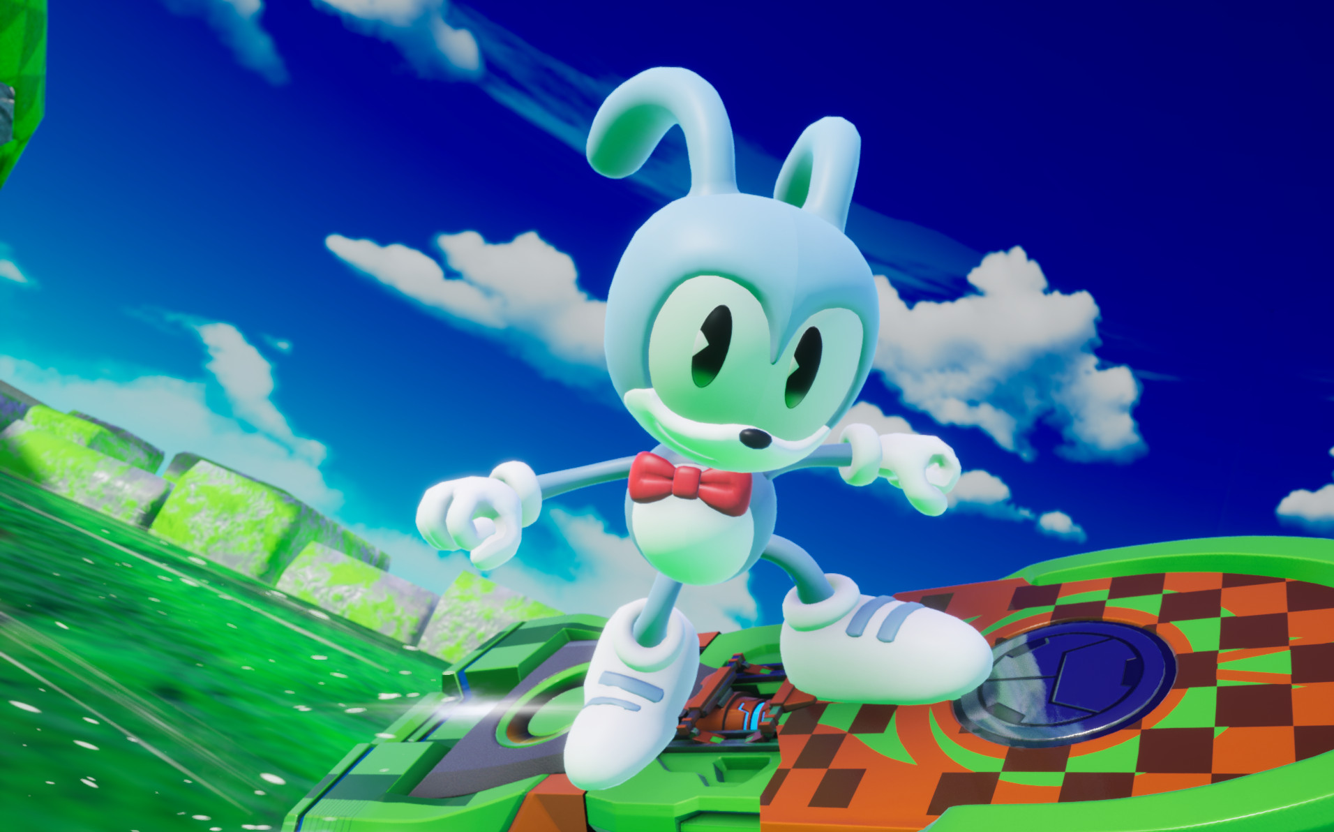 Sonic Beta Rabbit Rabbit (Over Classic Sonic) Mod for Sonic Racing: CrossWorlds | SR:CW Mods