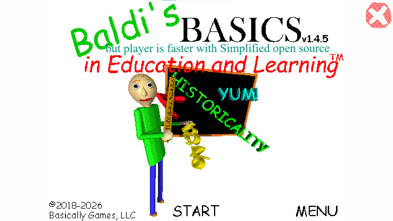 Baldi's but Player is faster simplified overhaul