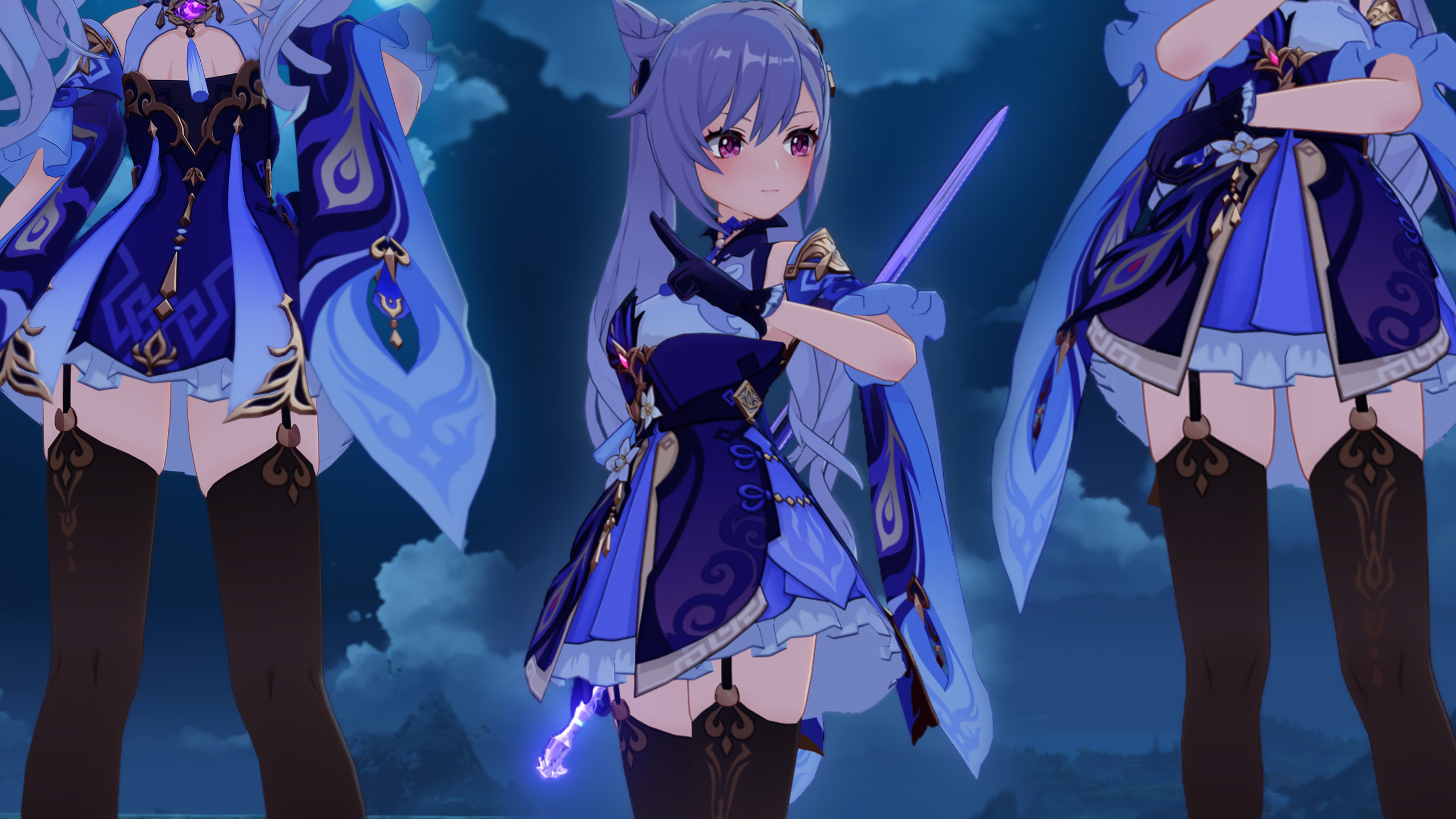 Keqing Garter belt and thigh highs