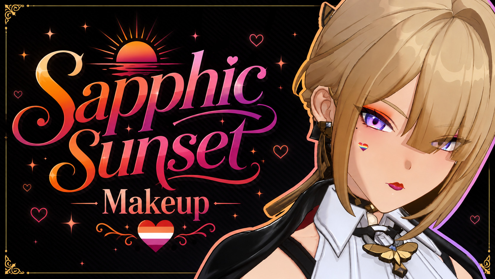 Evelyn Sapphic Sunset Makeup