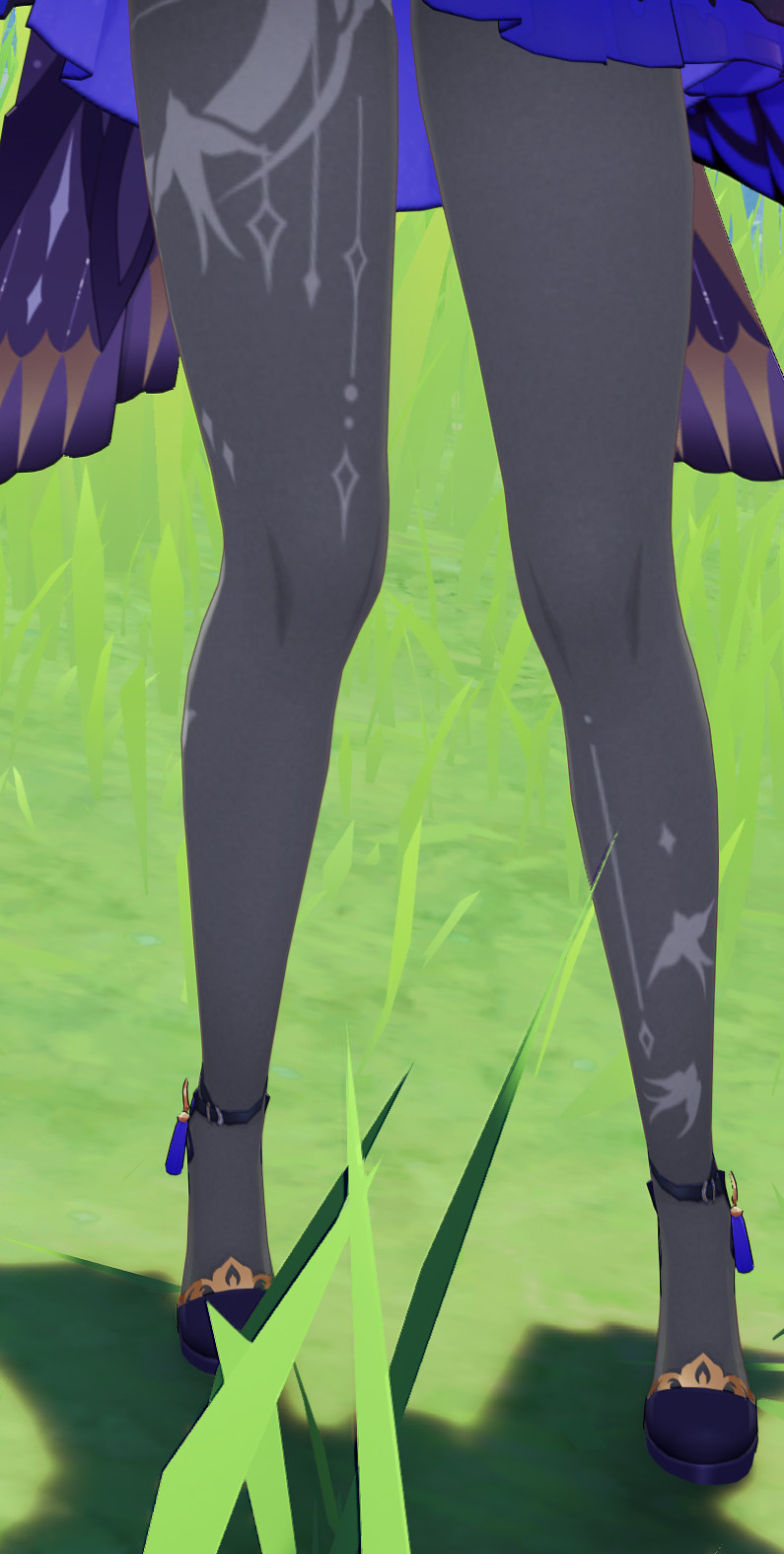 grey pantyhose of keqing