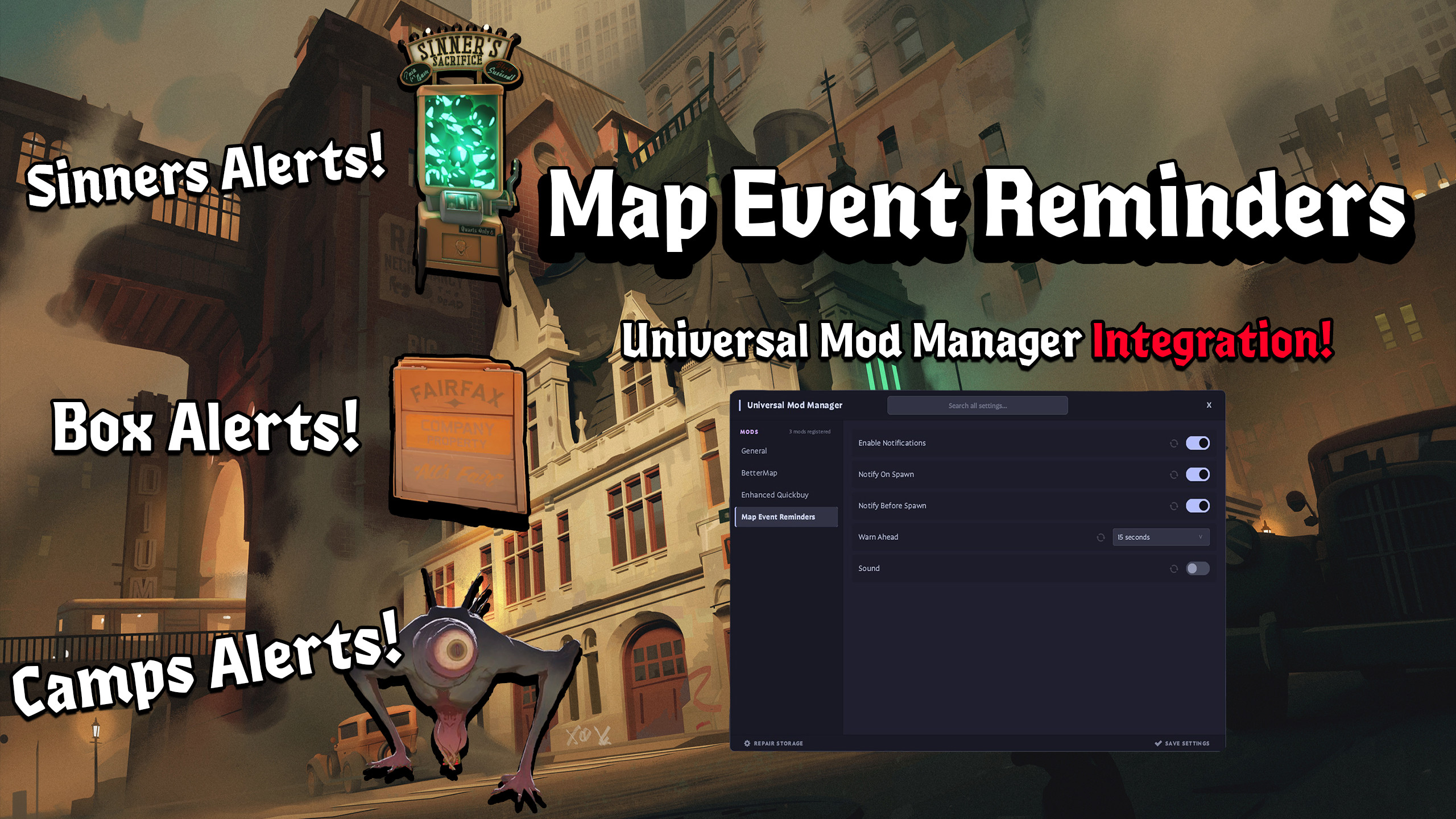 Map Event Reminders