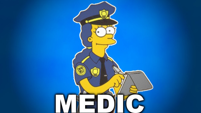Marge Simpson (cop) over Medic