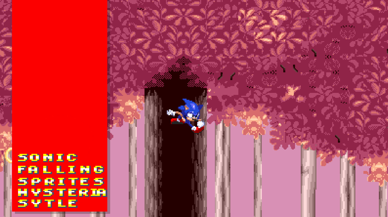 Sonic Falling Sprites Hysteria Sytle