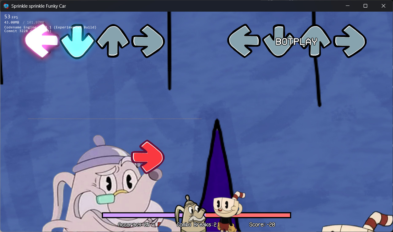 Sprinkle Sprinkle Funky Car | Cuphead oneshot