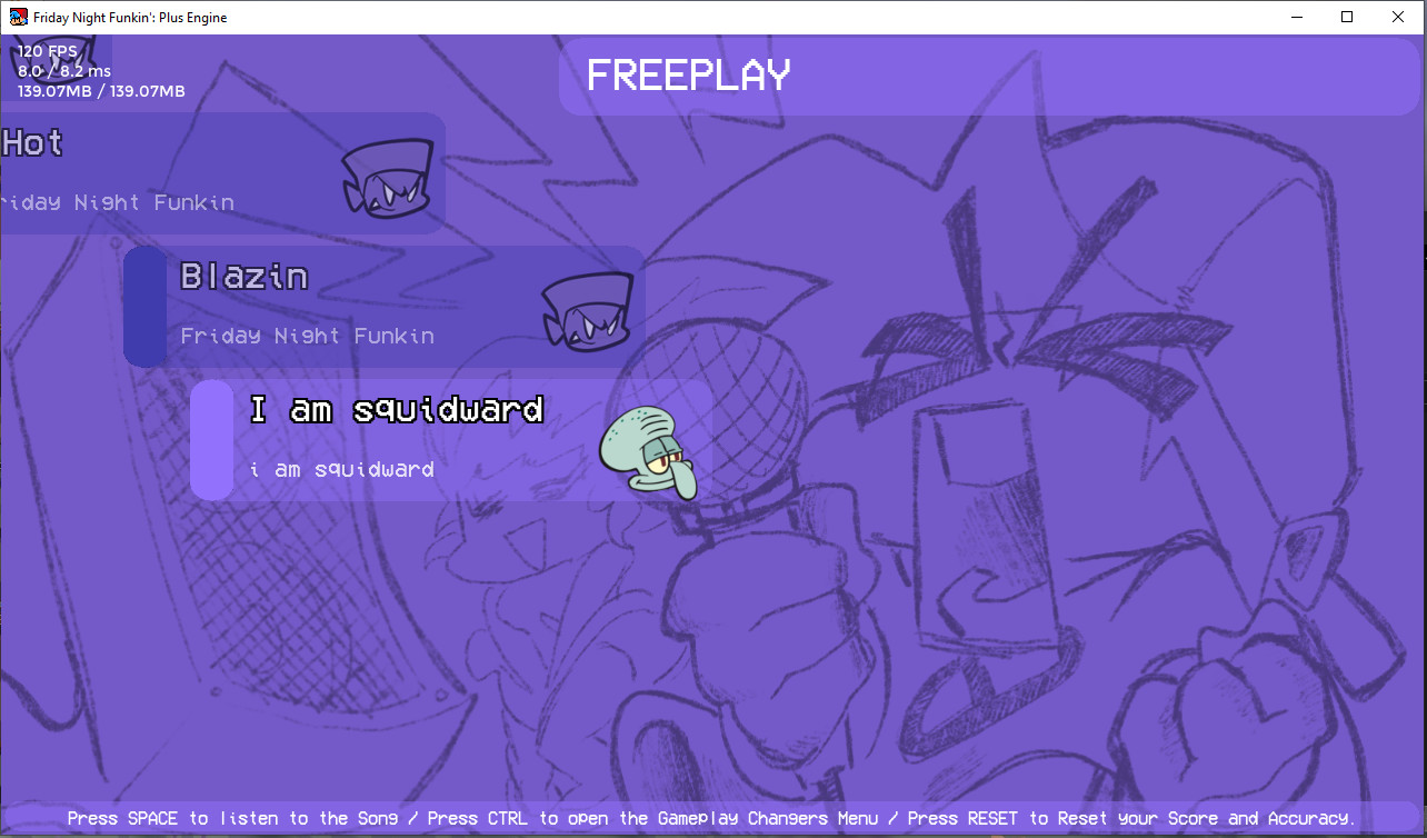 I AM SQUIDWARD charted