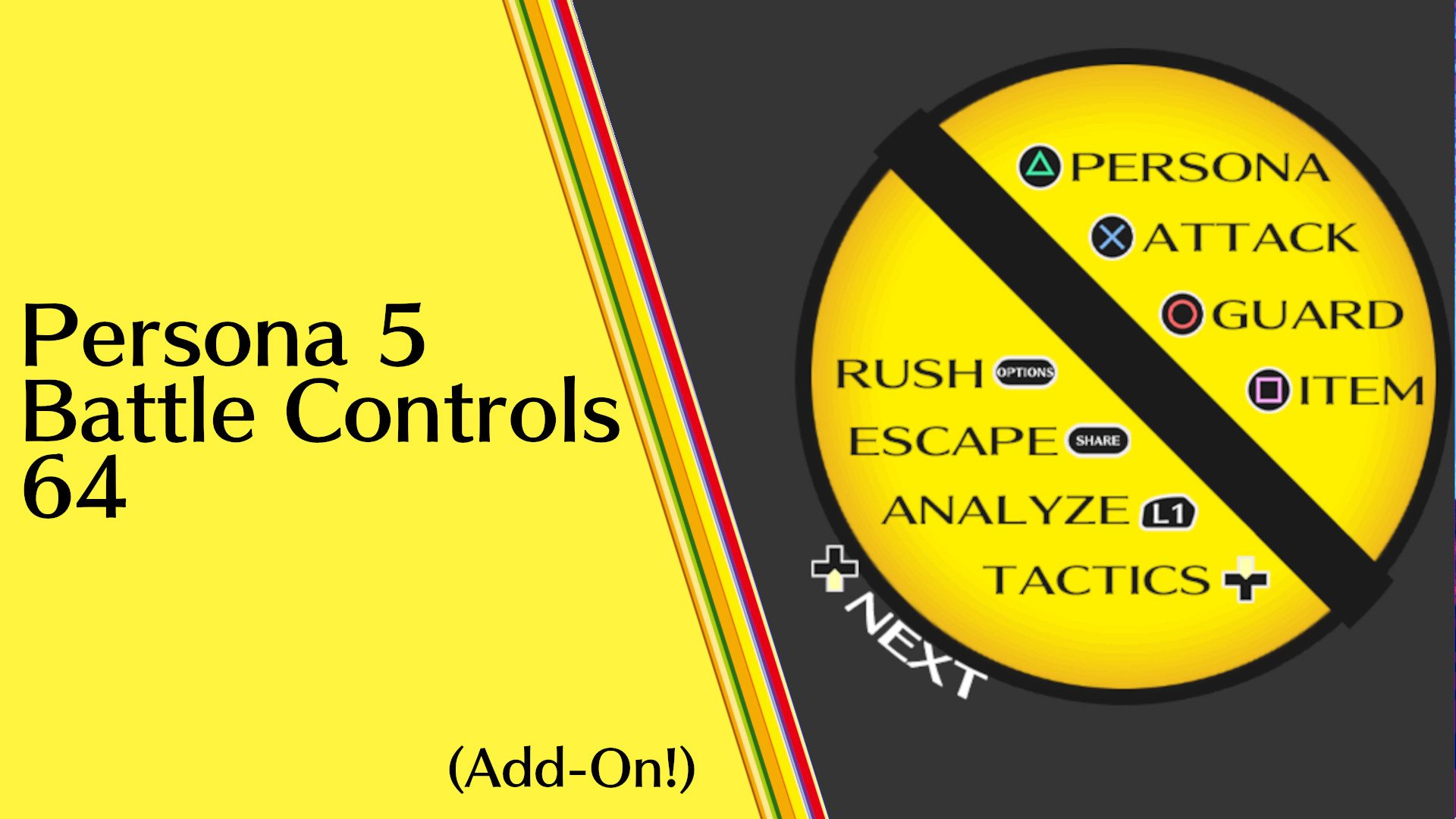Persona 5 Battle Controls 64 UI Add-On