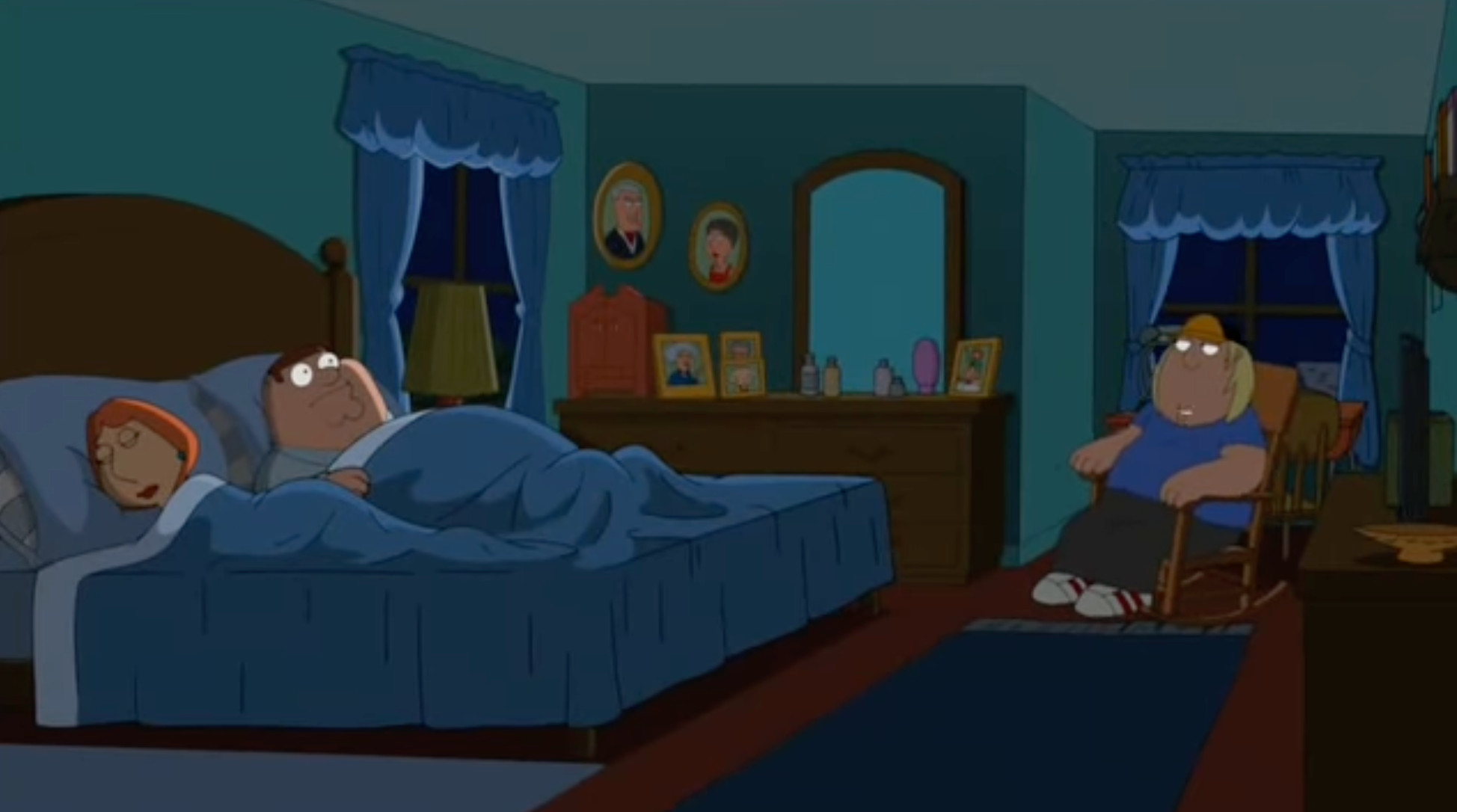 Screenshot of "Go Back to Sleep Dad"-Family Guy