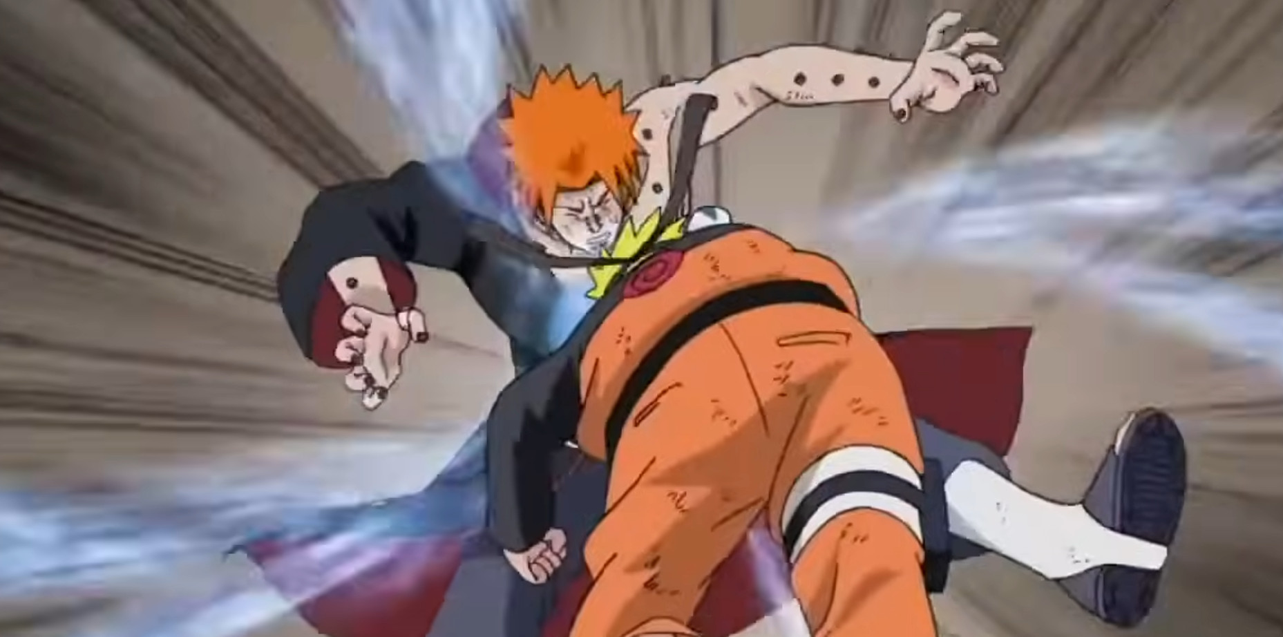 Screenshot of Naruto - Naruto defeats Pain