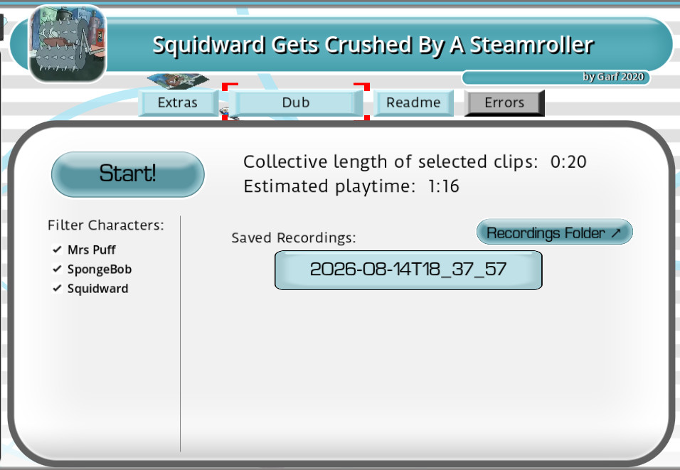 Screenshot of SpongeBob-Squidward Gets Crushed By A Steamroller