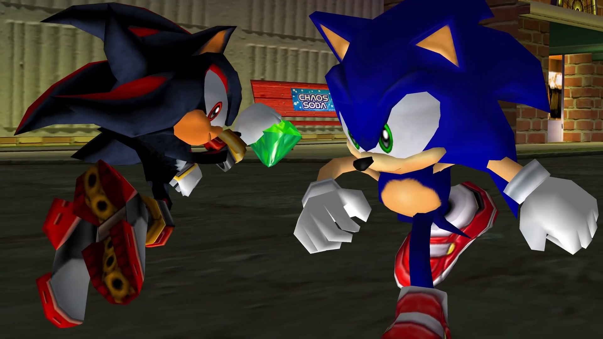Screenshot of Sonic Adventure 2- Sonic meets Shadow