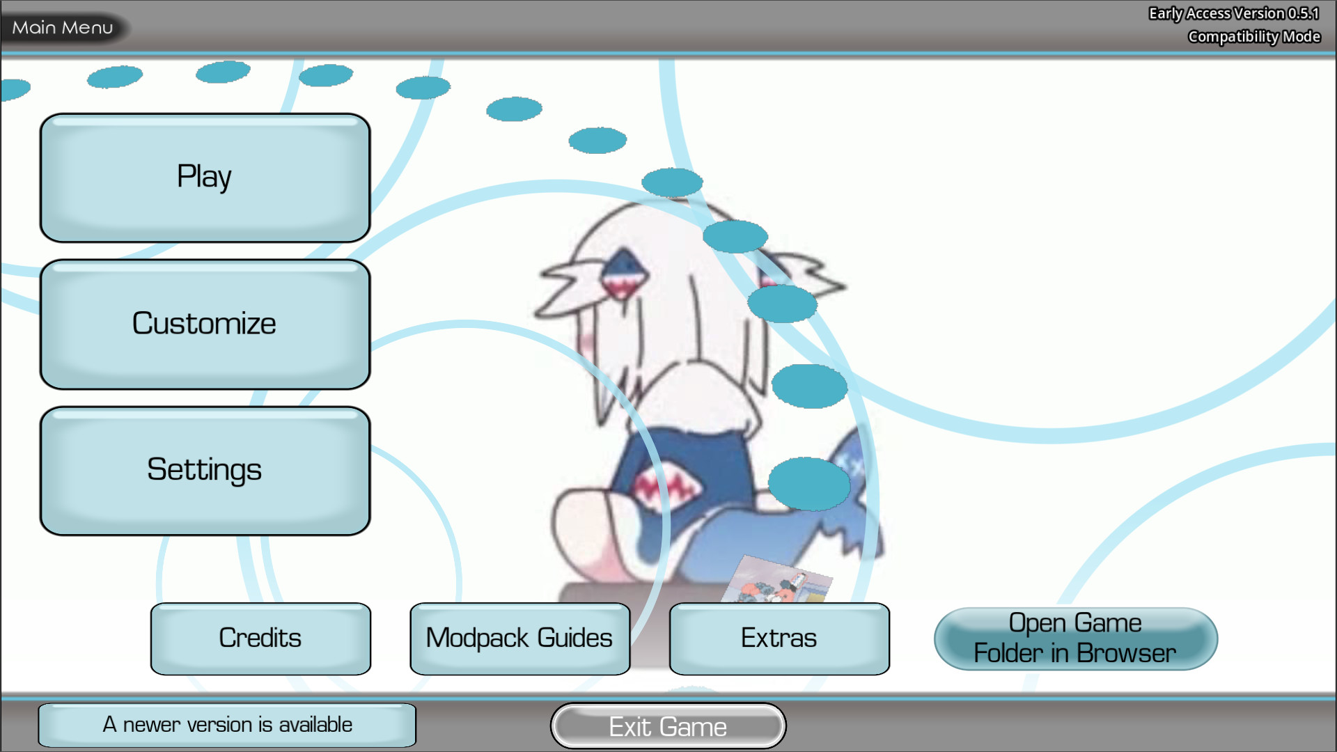 Screenshot of gawr gura menu