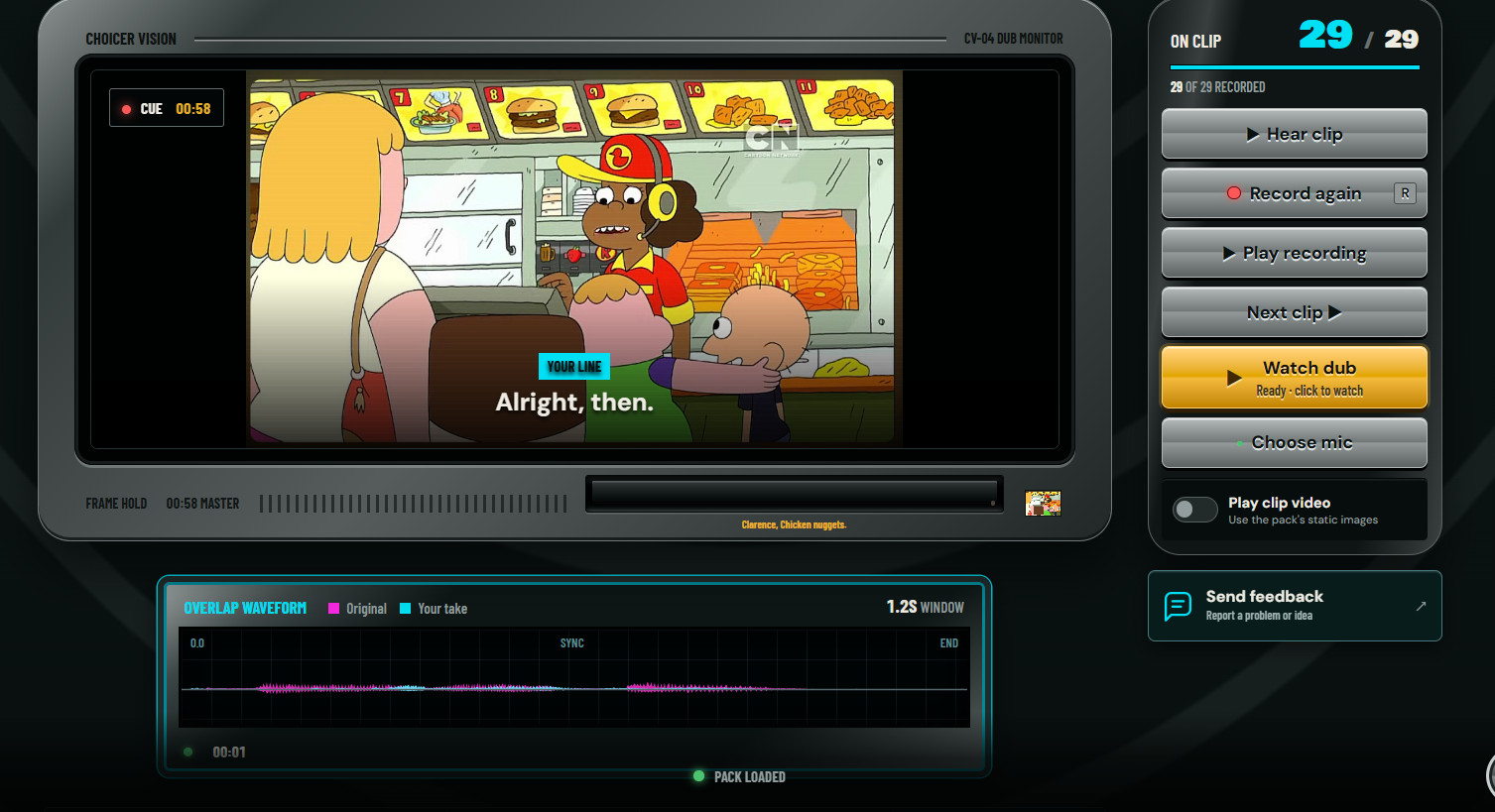 Preview 3 for Clarence - Chicken nugget ENG DUB