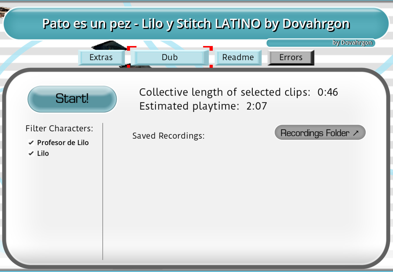 Preview 3 for Pato es un pez - Lilo y Stitch LATINO by Dovahrgon