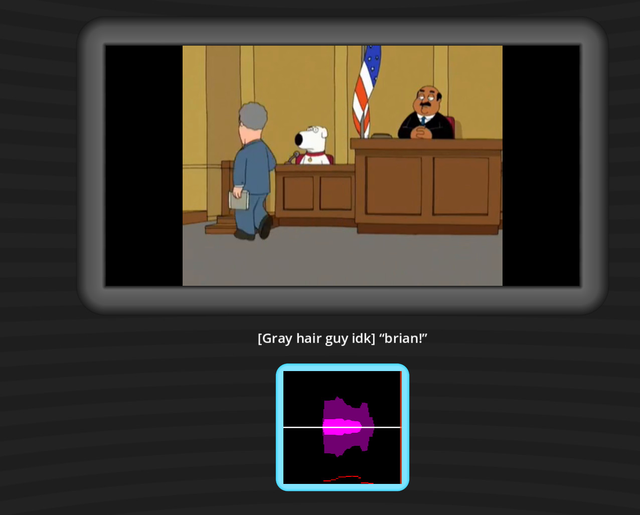 Screenshot of brian yells at baby (family guy)