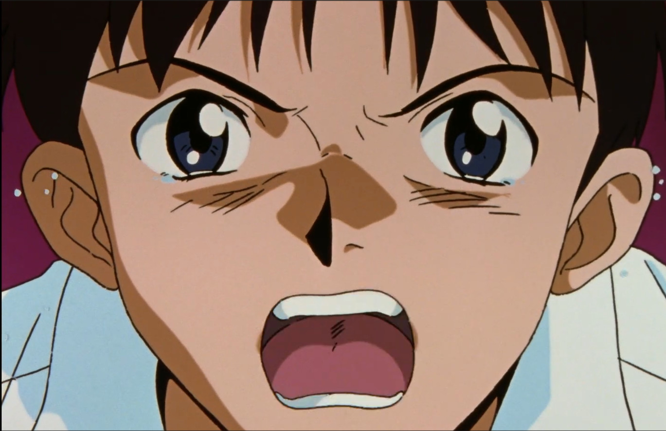 Screenshot of Evangelion First Episode Shinji Unit-01 Anime