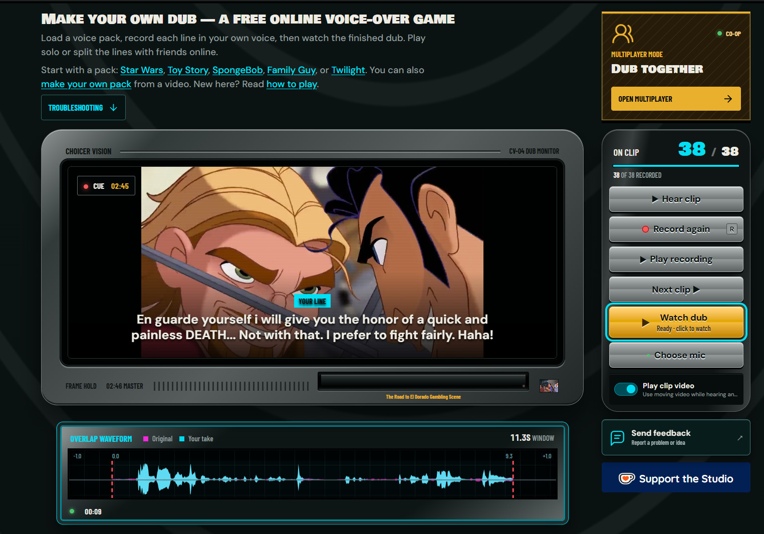 Screenshot of The Road to El Dorado - Gambling Scene