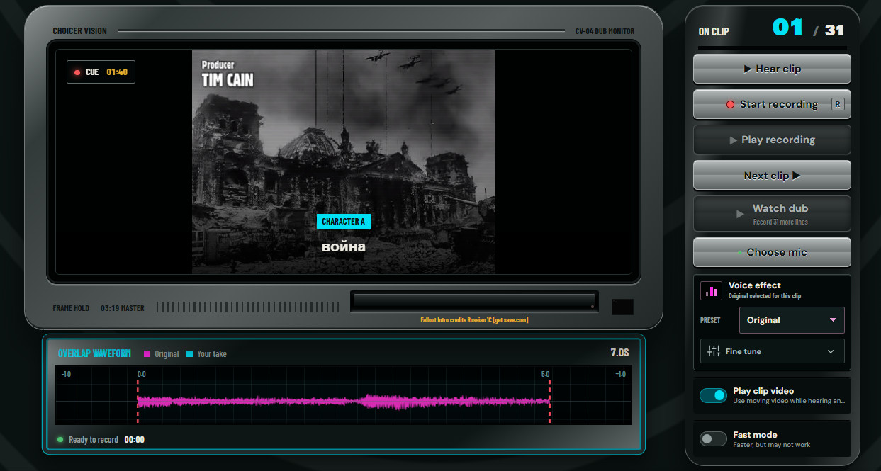 Preview 2 for Fallout - Intro credits (Russian) (Dub Mode)