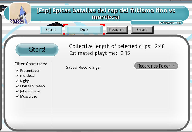 Preview 3 for [ESP]Finn vs mordecai Epicas batallas