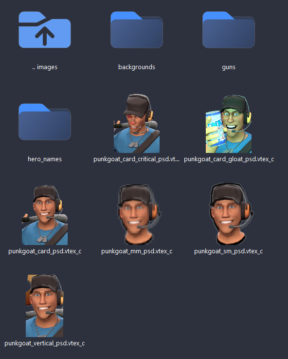Blue icons