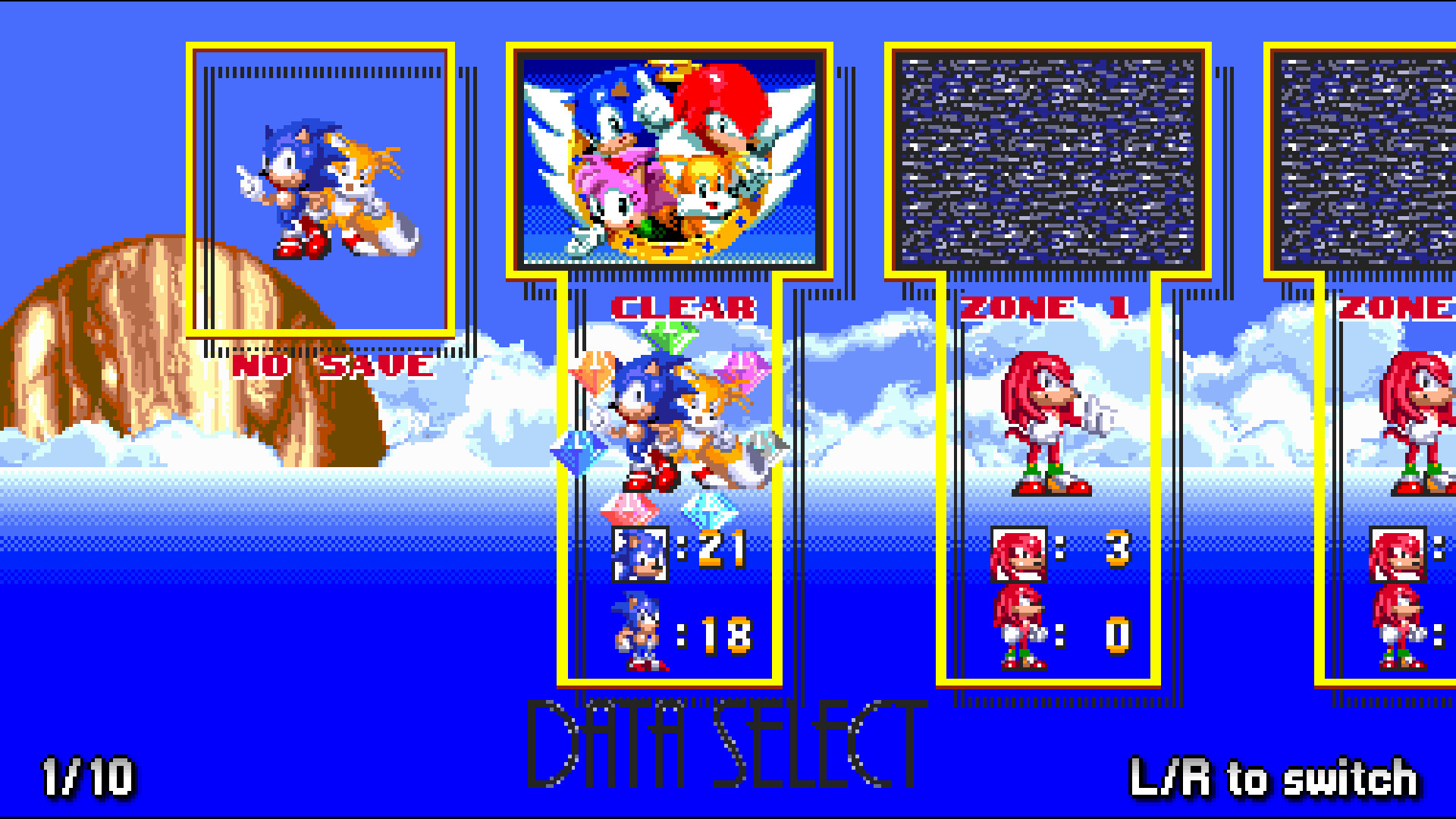 Sonic CD Data Select Pack