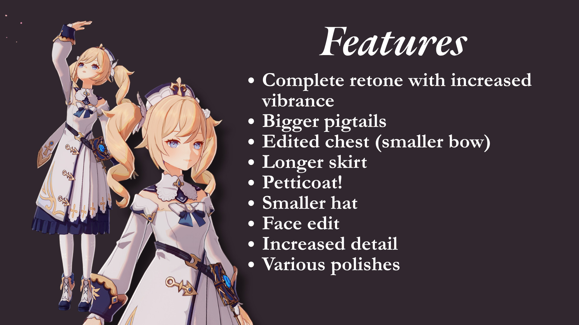 Barbara Refreshed Mod for Genshin Impact | GI Mods