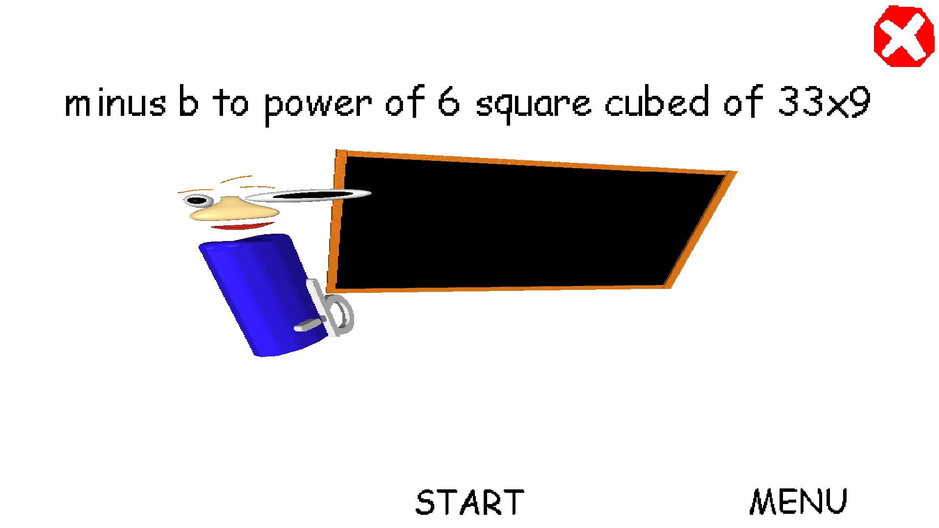 Exponent Basic Signs minus to power of 6 square cubed 33x9 Mod for Baldi's Basics | Baldi Mods