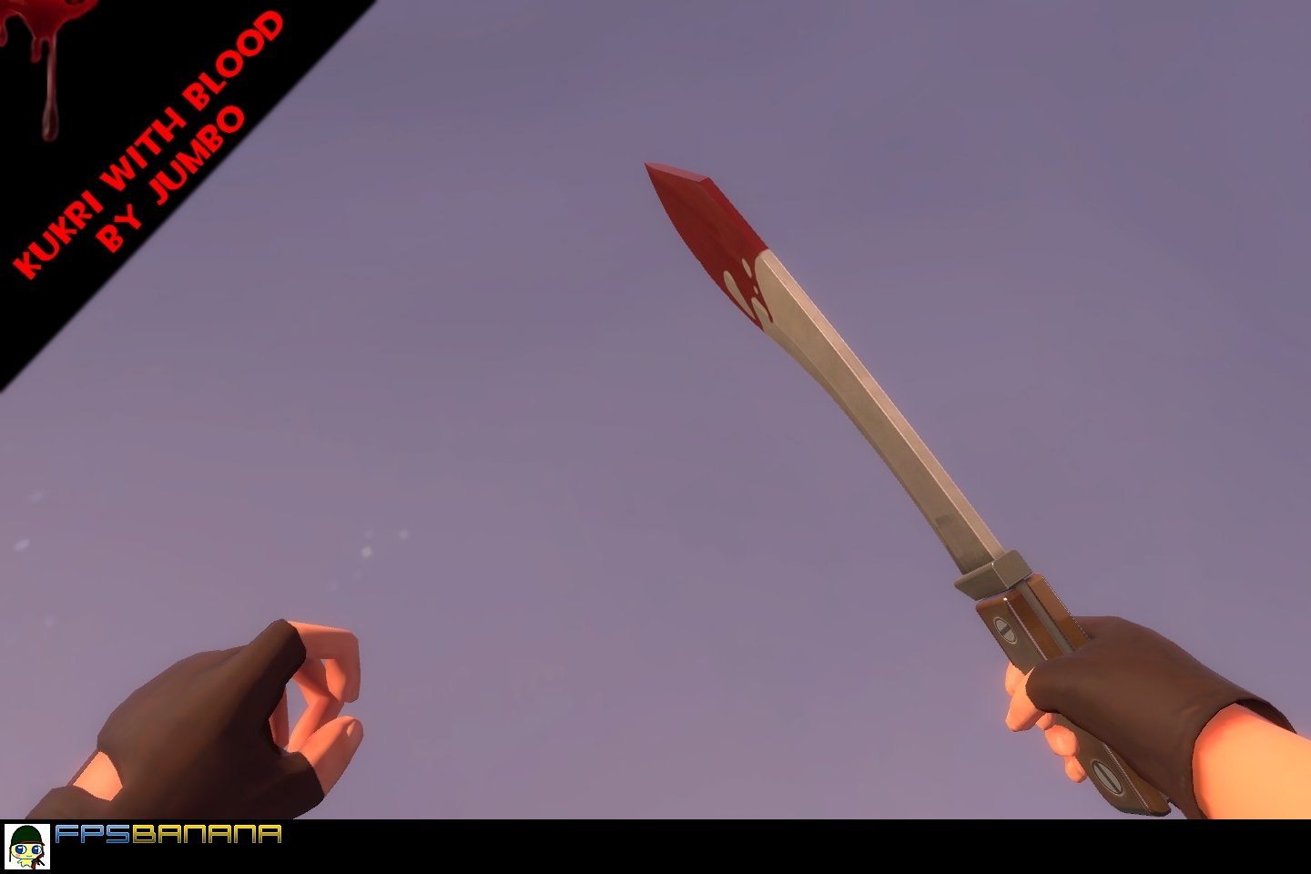 Kukri with blood by JT
