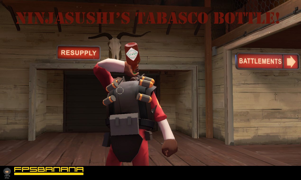 Ninjasushis Tabasco bottle