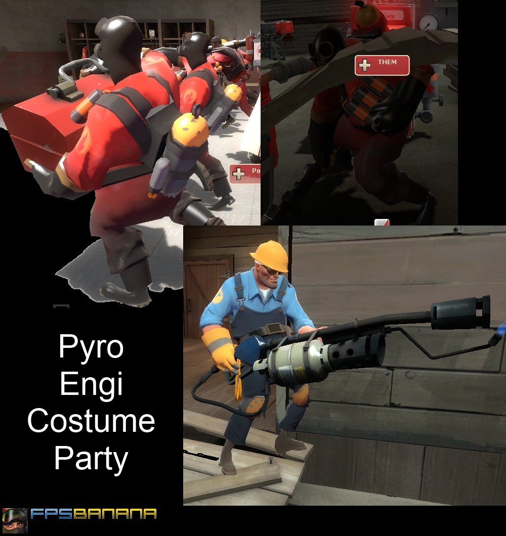 Pyro and Engineer Costume Party [Team Fortress 2] [Mods]