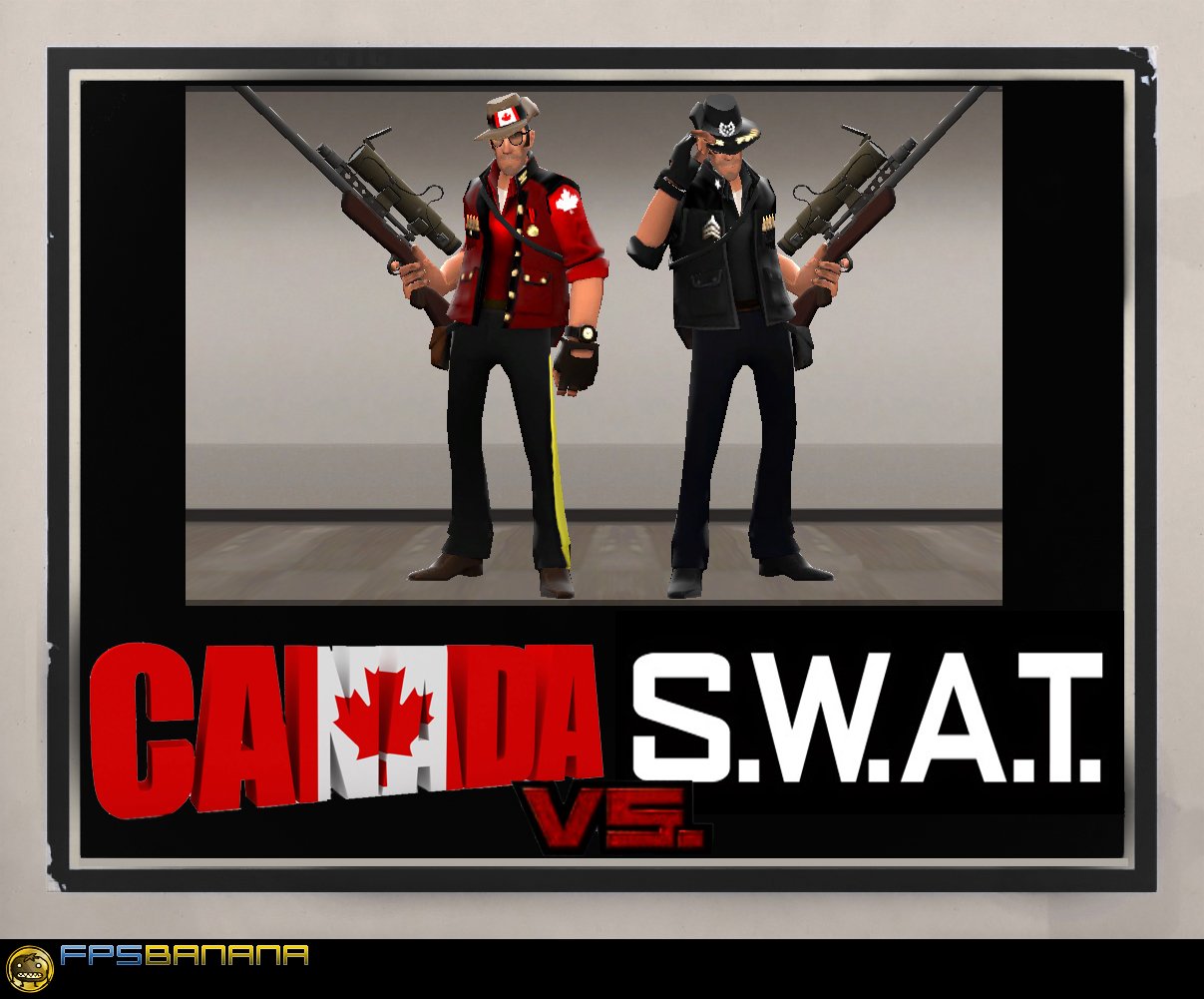 Canadian Police Force vs SWAT Snipers [Team Fortress 2] [Mods]