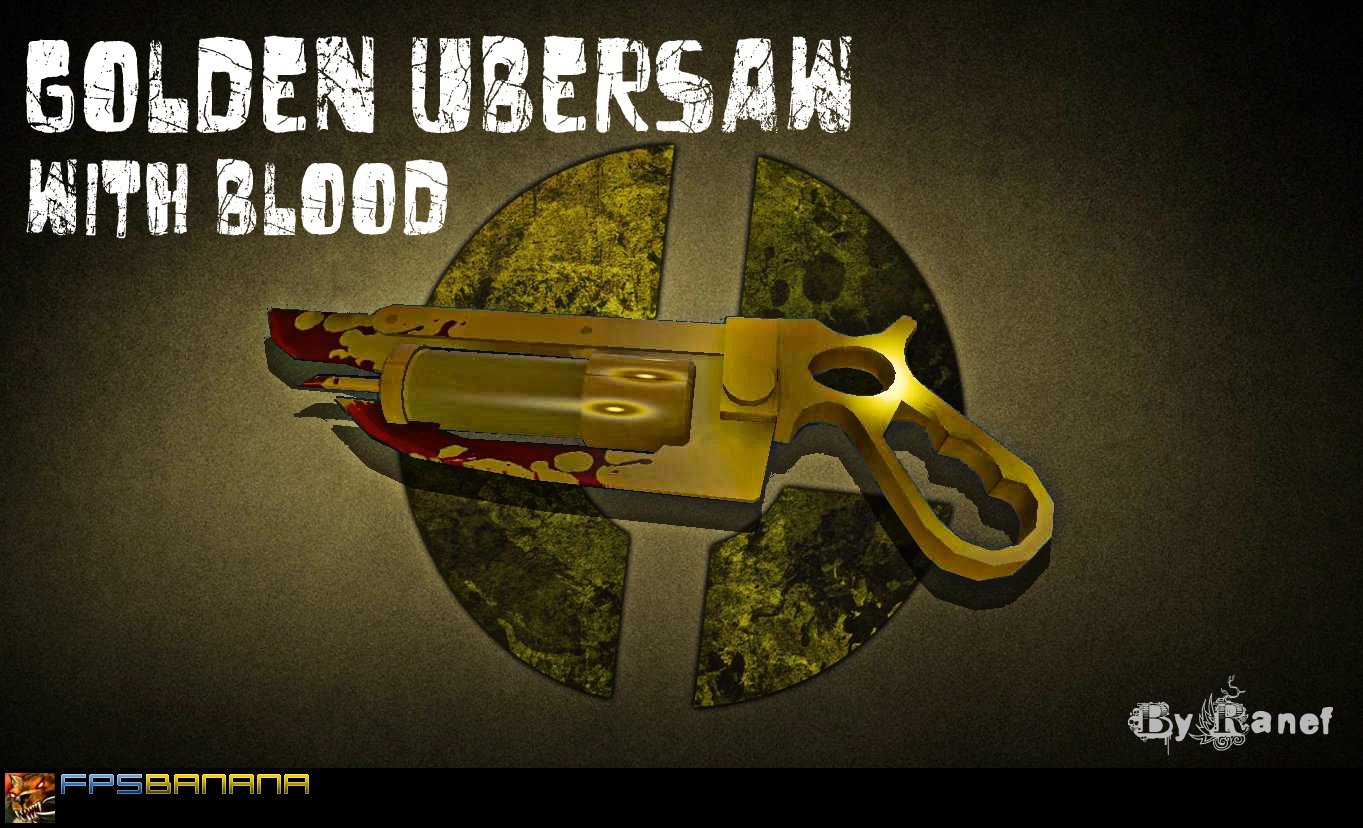 Golden Übersaw with blood