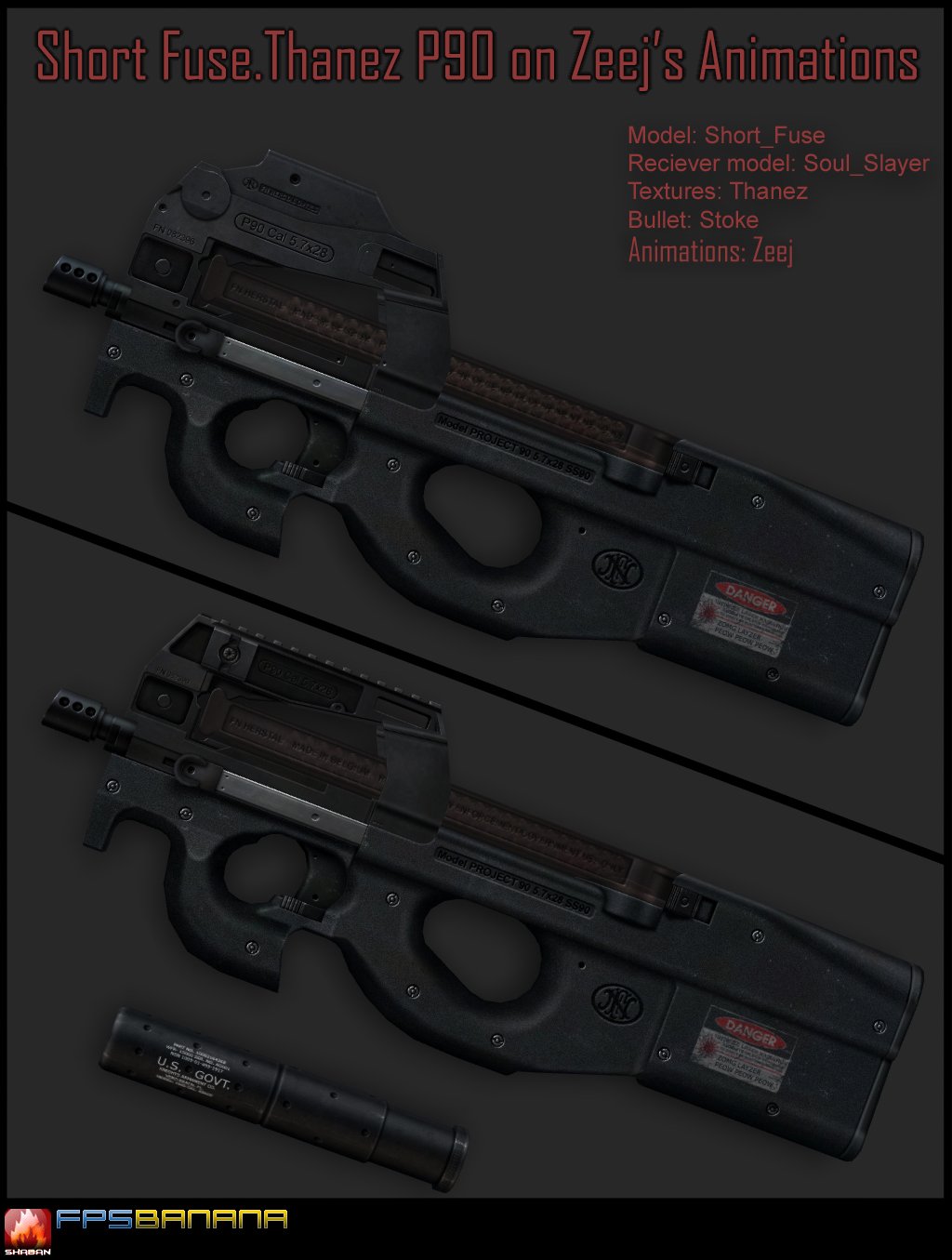 kenny/Planet soldier ＆Legend P90 MOD P90 | Death by Kitty - EsportFire.com