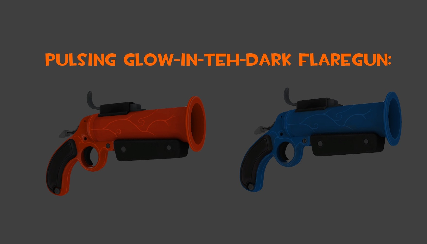 Pulsing Flaregun (outlines, glow in the dark)