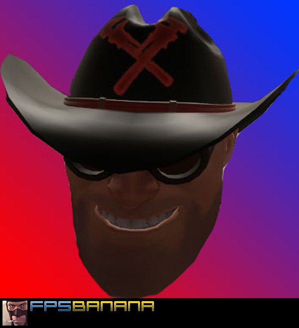 Black and Red ten gallon hat