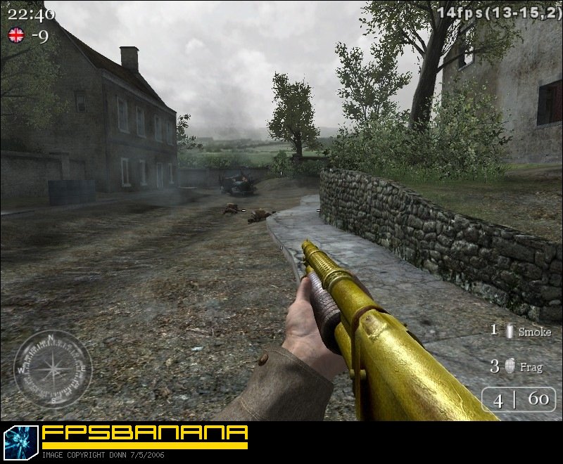 A Mod for Call of Duty 2. Ape's Gold Trench Gun. 