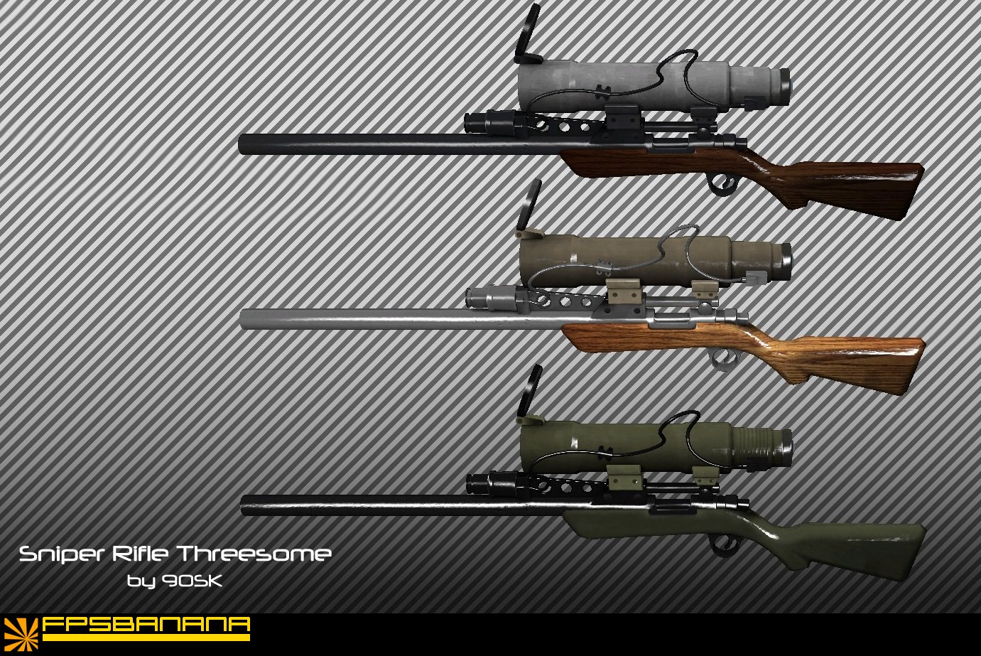 Sniper Rifle Threesome