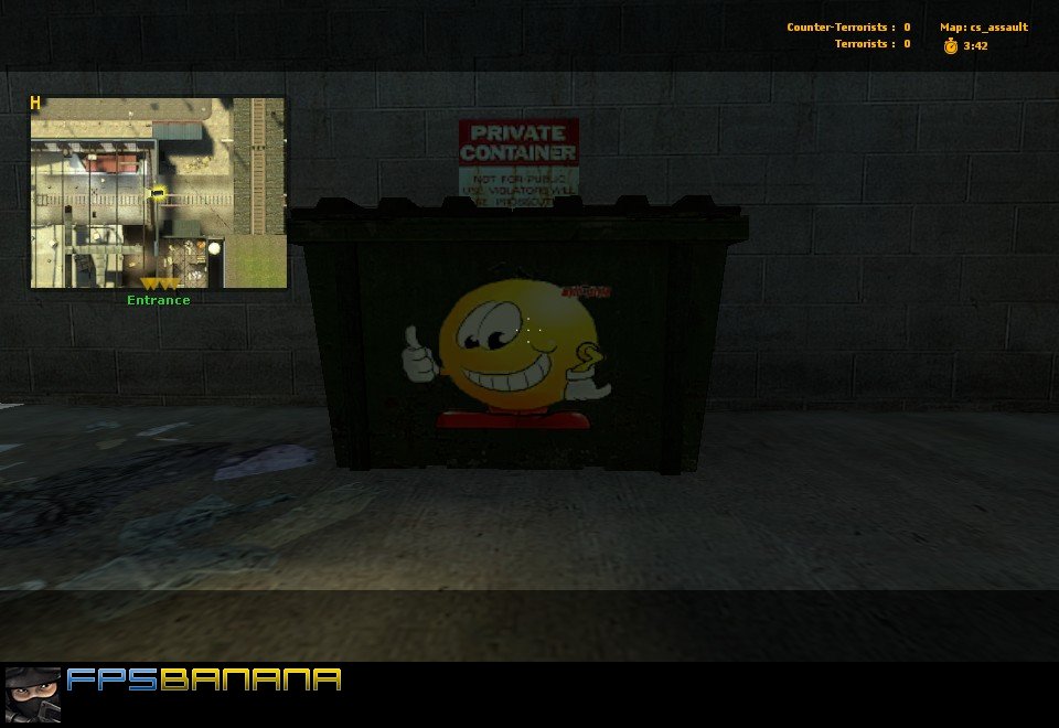 Dumpster with smily