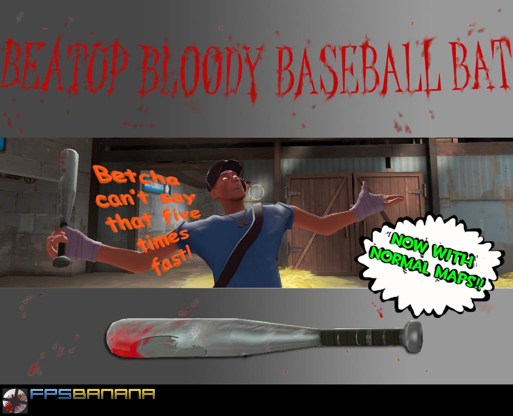Beatup Bloody Baseball Bat