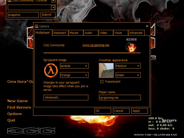 Crna Gora Gaming GUI v1.1[CGG] Mod for Counter-Strike 1.6 | CS1.6 Mods