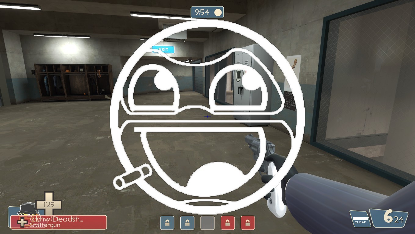 Awesome smiley spy outline