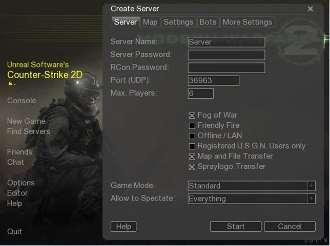 COD:Modern Warfare Background Mod for CS2D | CS2D Mods