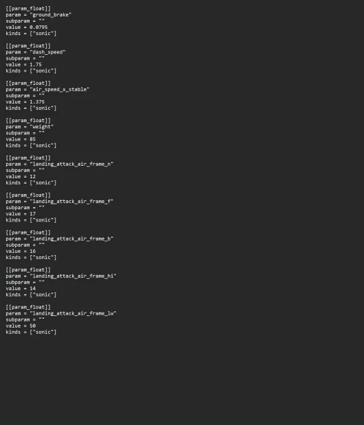 Better config_param files for Sonic Re-Imagined Mod for Super Smash ...