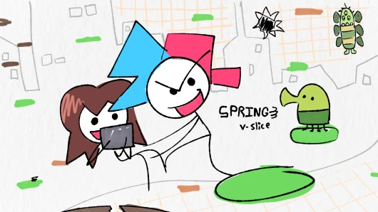 Spring: Doodle Funk (V-Slice) Mod for Friday Night Funkin' | FNF Mods
