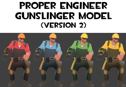 Proper Engineer Gunslinger Models (V2) Mod for Team Fortress 2 ...